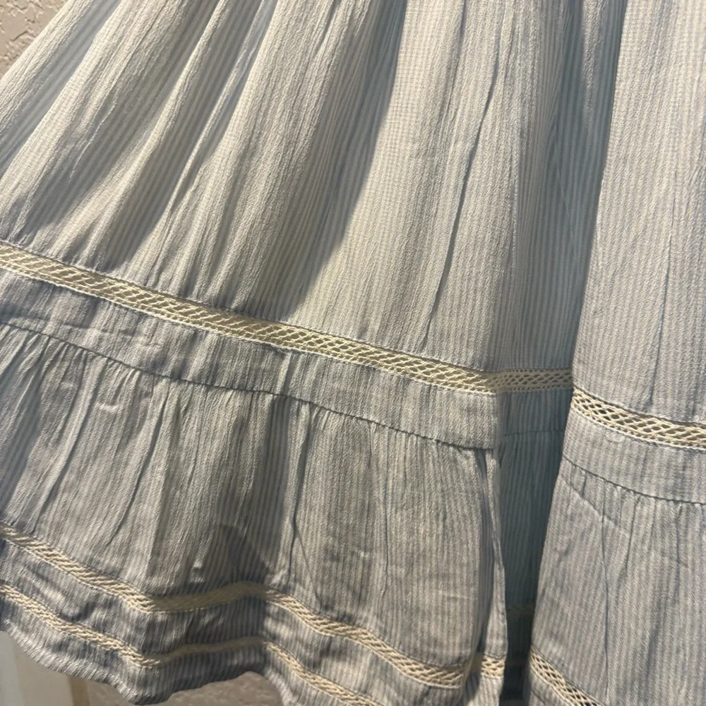 Rachel Parcell Light Blue Smocked Mini‎ Dress Flutter Sleeve S - Picture 5 of 7